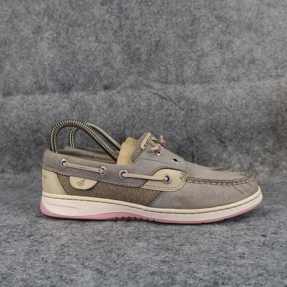 Sperry Shoes Womens 6.5 Slip On Loafer Rainbowfish Moc Toe Leather Classic Grey - Picture 2 of 13